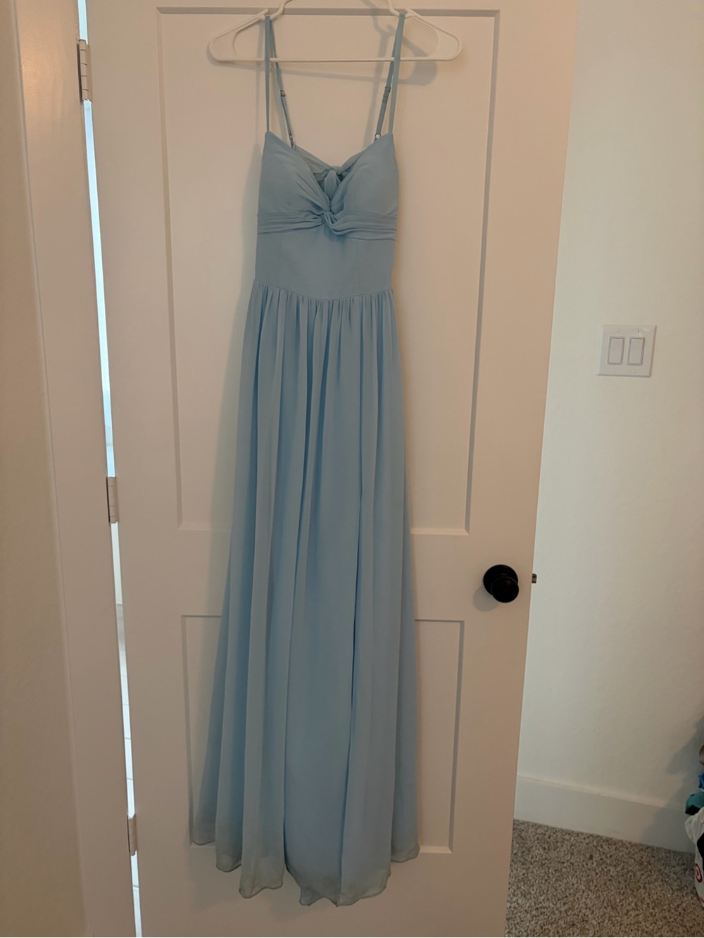Azazie Soft Light Blue Chiffon Dress